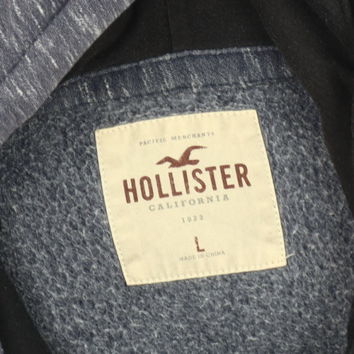 Hollister Men's Blue Pullover Hoodie L