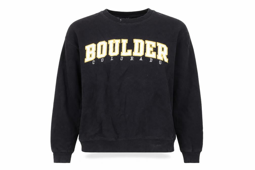 Front view of Vail Resort Wear unisex black sweatshirt m