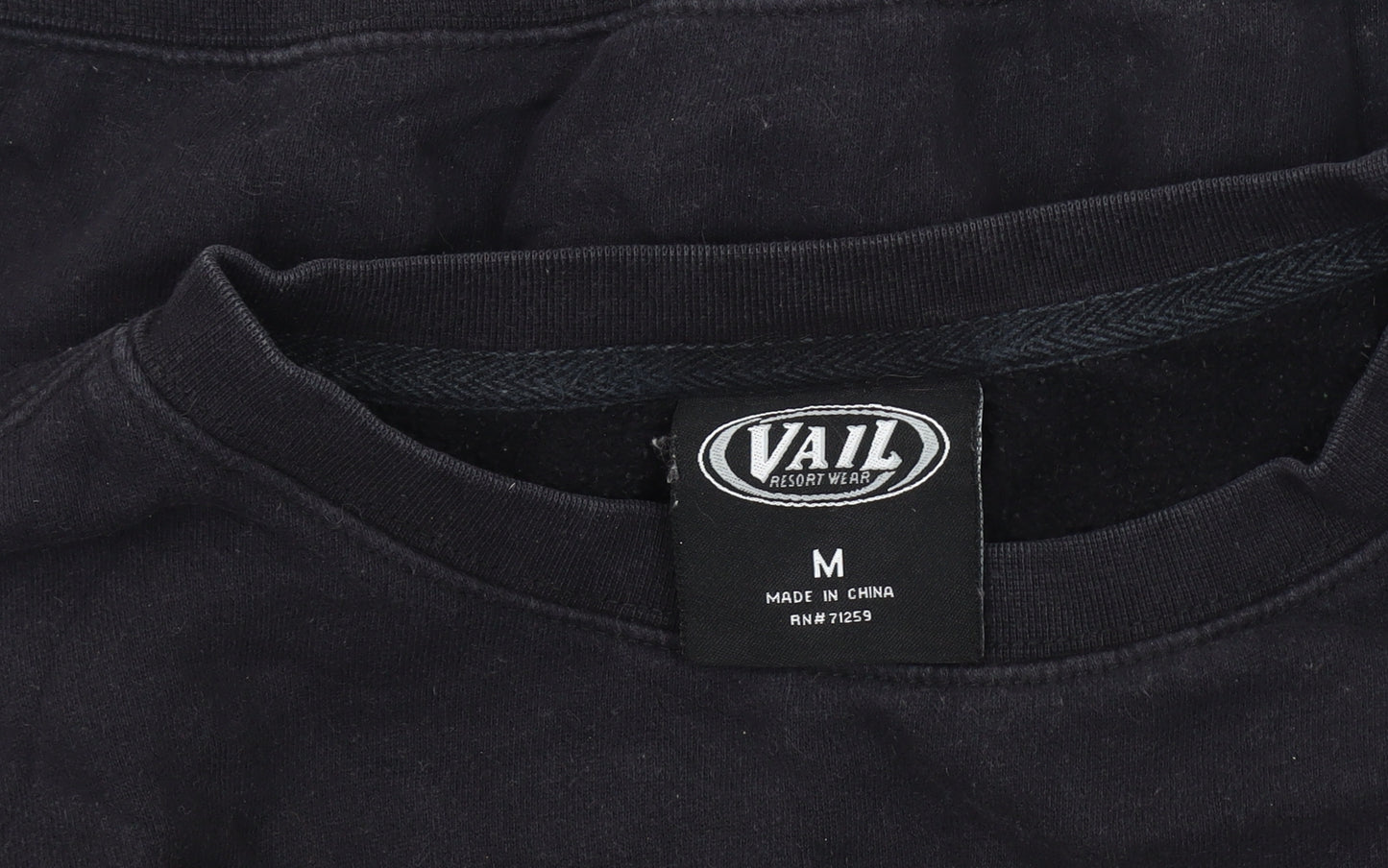 Vail Resort Wear Unisex Black Sweatshirt M