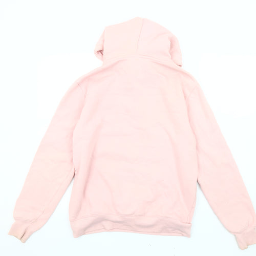 H&M Women's Pink Pullover Hoodie, S, Casual Cartoon Style