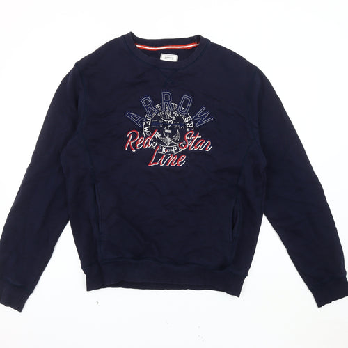 Arrow Men's Blue Graphic Pullover Sweatshirt L