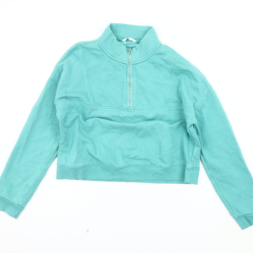 Marks and Spencer Girls Blue 16Y Full Zip Hoodie 1/4 Zip Casual