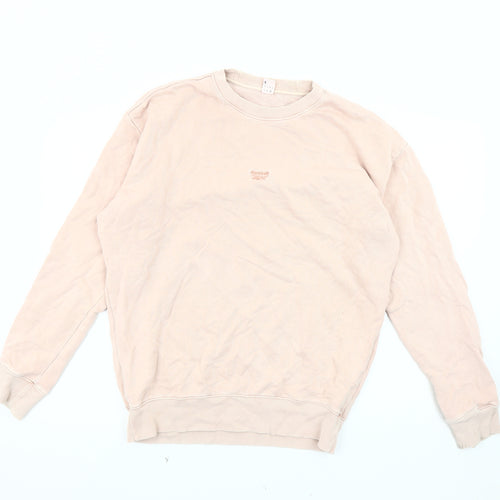 Reebok Beige Unisex Pullover Sweatshirt, Size S, Casual