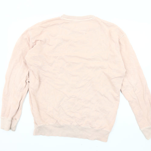 Reebok Beige Unisex Pullover Sweatshirt, Size S, Casual