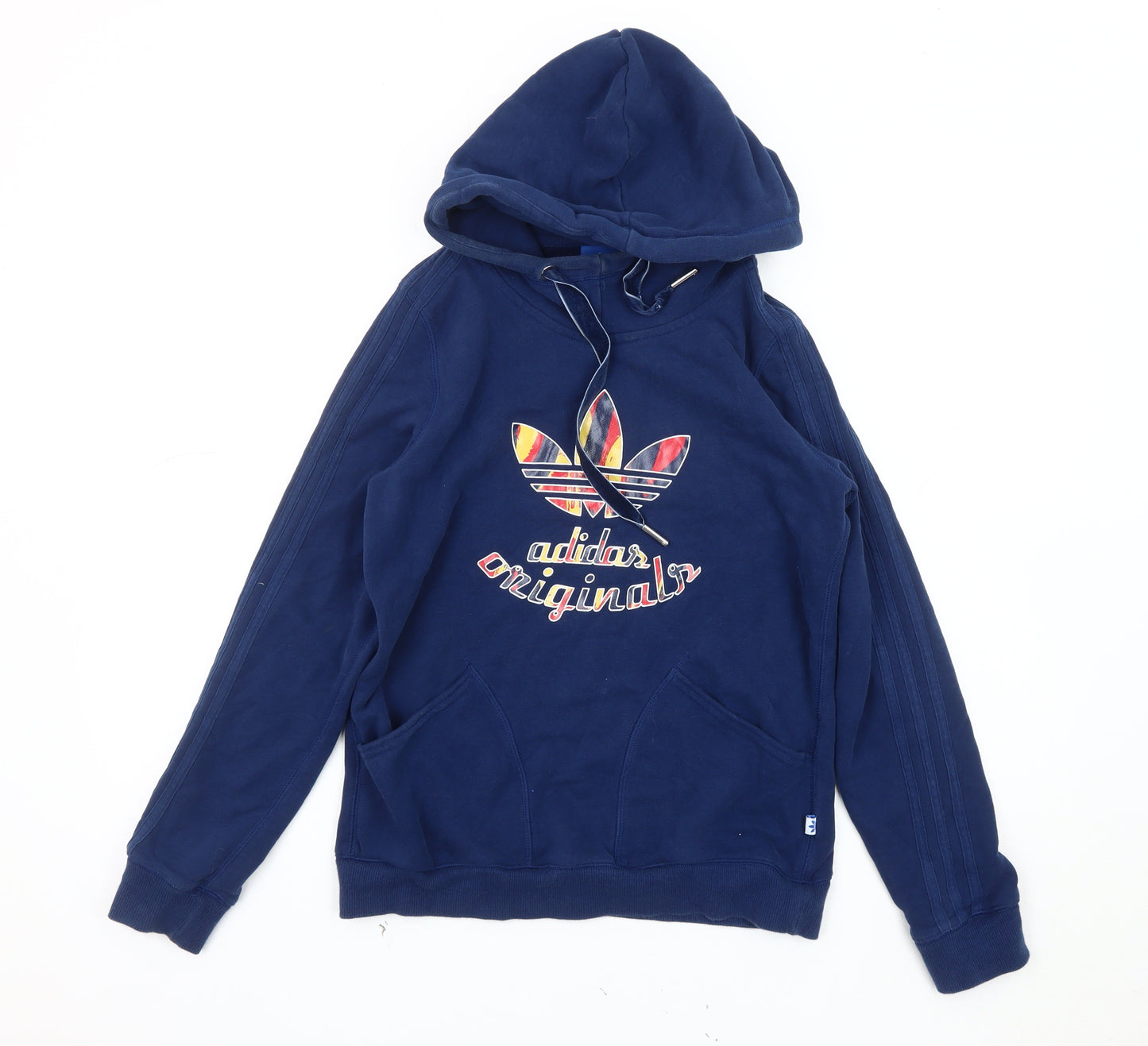 Adidas Women's Blue Pullover Hoodie, Size 12, Logo Style