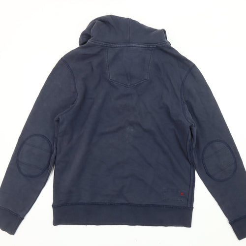 Fat Face Men's Blue Medium Henley Hoodie