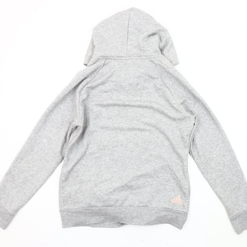 Adidas Women's Grey Pullover Hoodie, Size M