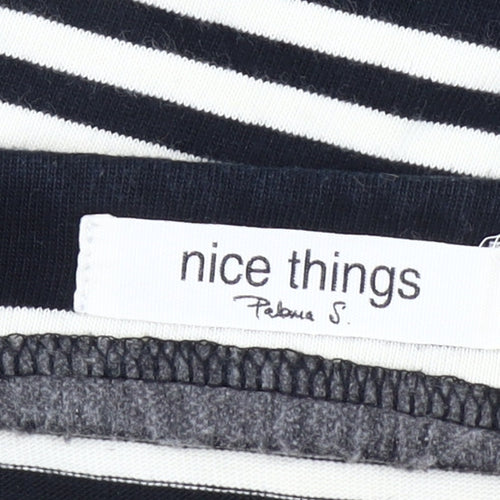 Nice Things Women's Black Striped Pencil Skirt S