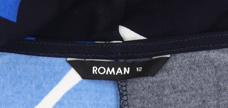 Roman Women's Multicoloured Geometric Blouse Size 12