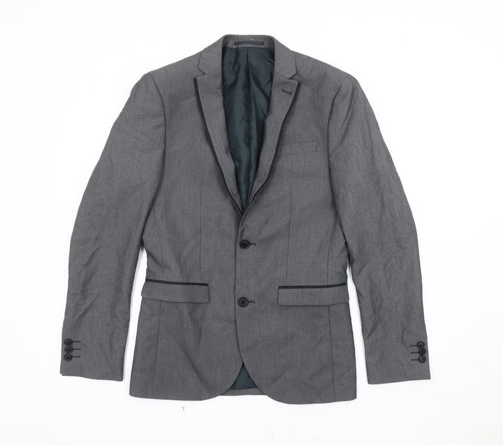 Next Men's Grey Blazer 36R Regular Fit Jacket