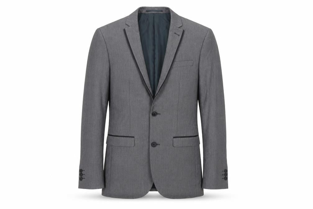 Front view of Next Men's Grey Blazer 36R Regular Fit Jacket