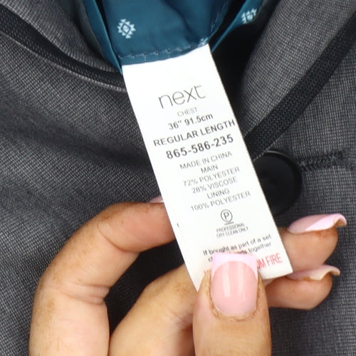Next Men's Grey Blazer 36R Regular Fit Jacket