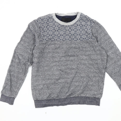 River Island Men's Grey Pullover Sweatshirt Size S