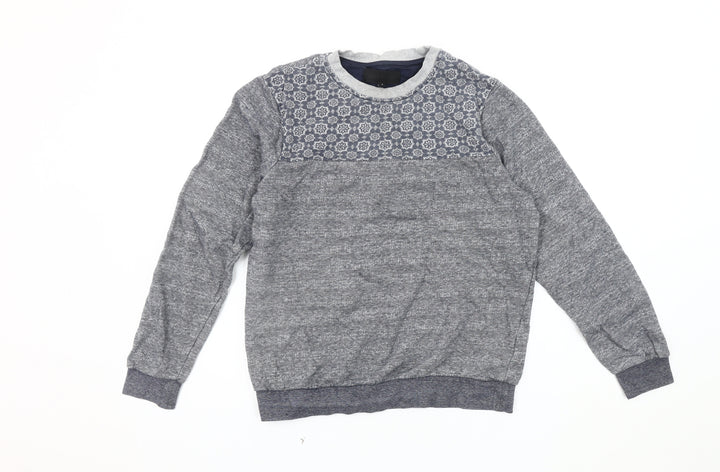 River Island Men's Grey Pullover Sweatshirt Size S