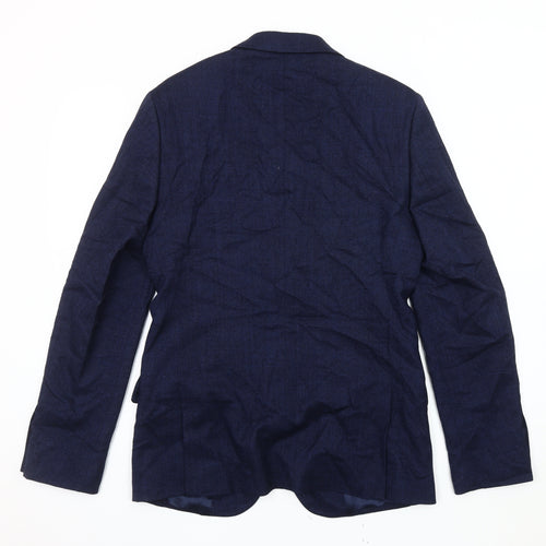 Moss London Men's Blue Slim Fit Blazer