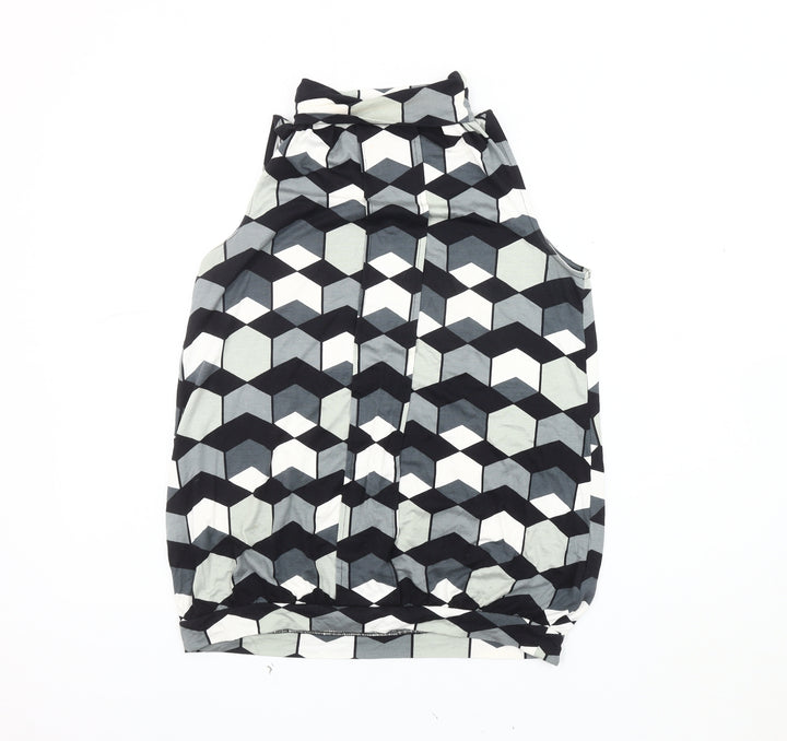 Next Women's Multicoloured Geometric Tank Top Size 10