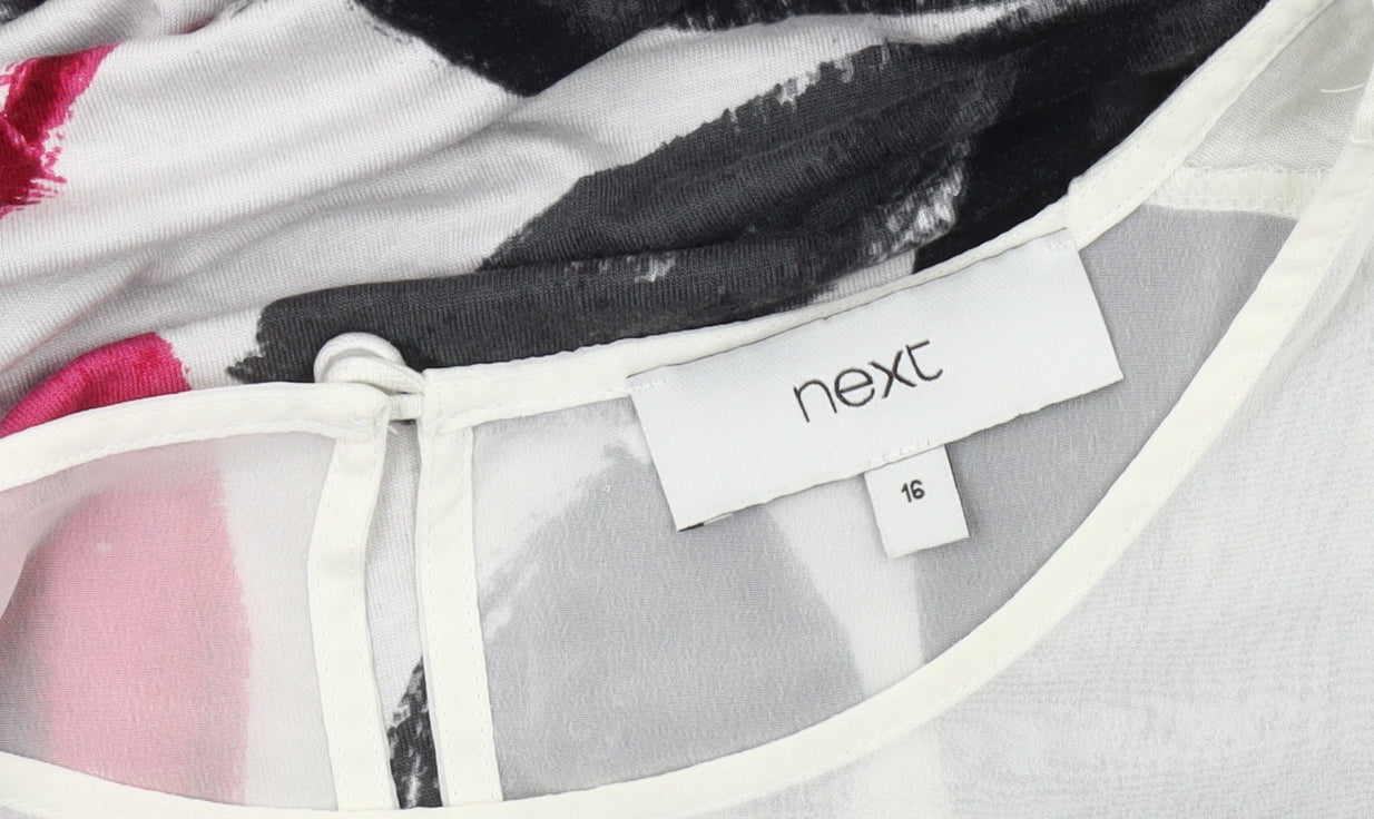 Next Women's Multicoloured Floral Tank Top Size 16