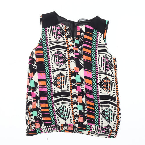 Next Women's Multicoloured Geometric Sleeveless Top Size 14