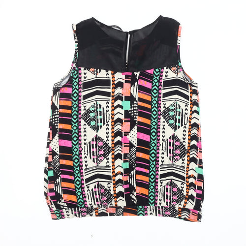 Next Women's Multicoloured Geometric Sleeveless Top Size 14