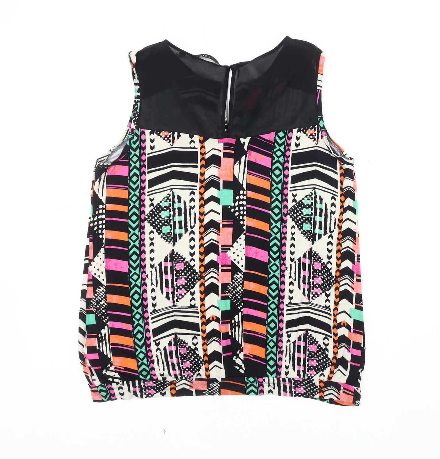 Next Women's Multicoloured Geometric Sleeveless Top Size 14