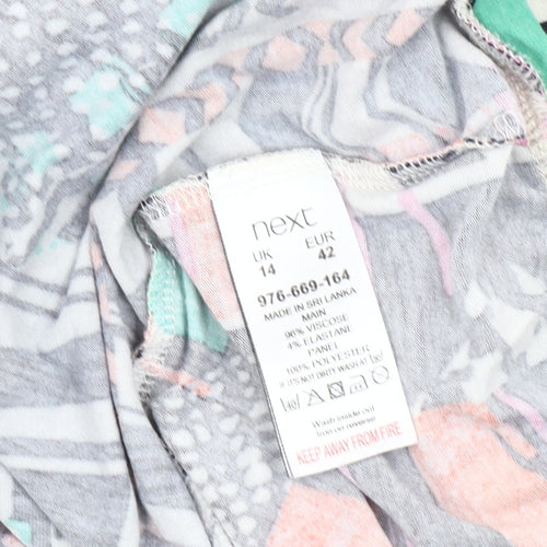 Next Women's Multicoloured Geometric Sleeveless Top Size 14