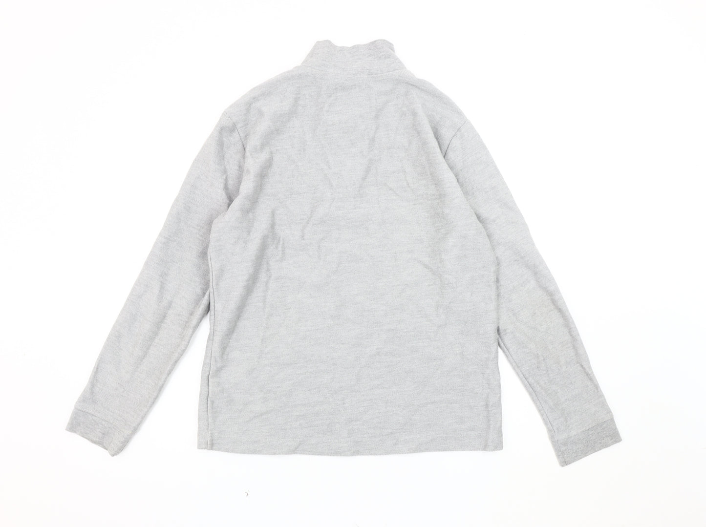Topman Men's Grey 1/4 Zip Sweatshirt, S, Regular Fit