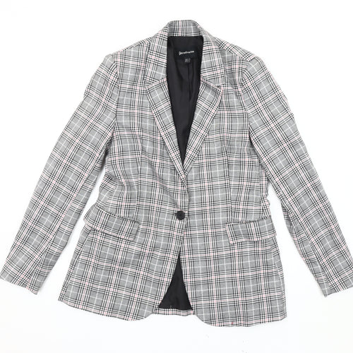 Stradivarius Women's Multicoloured Plaid Blazer Size 8