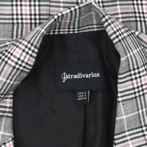 Stradivarius Women's Multicoloured Plaid Blazer Size 8