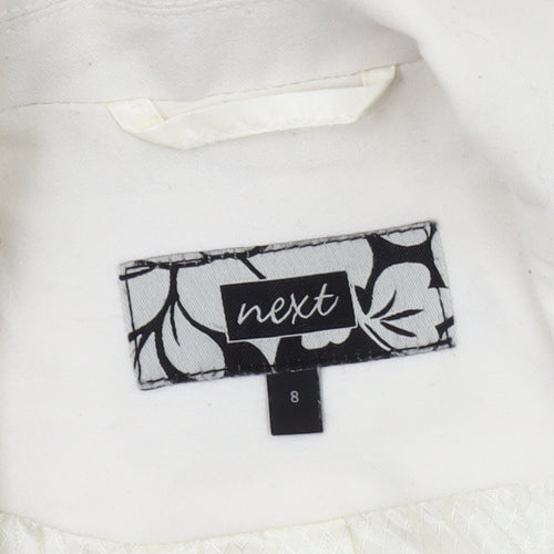 Next Women's Ivory Blazer, Size 8, Lined, Regular Fit