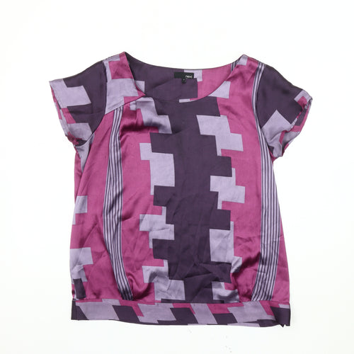 Next Women's Geometric Short Sleeve Top - Size 14