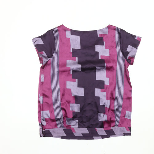 Next Women's Geometric Short Sleeve Top - Size 14
