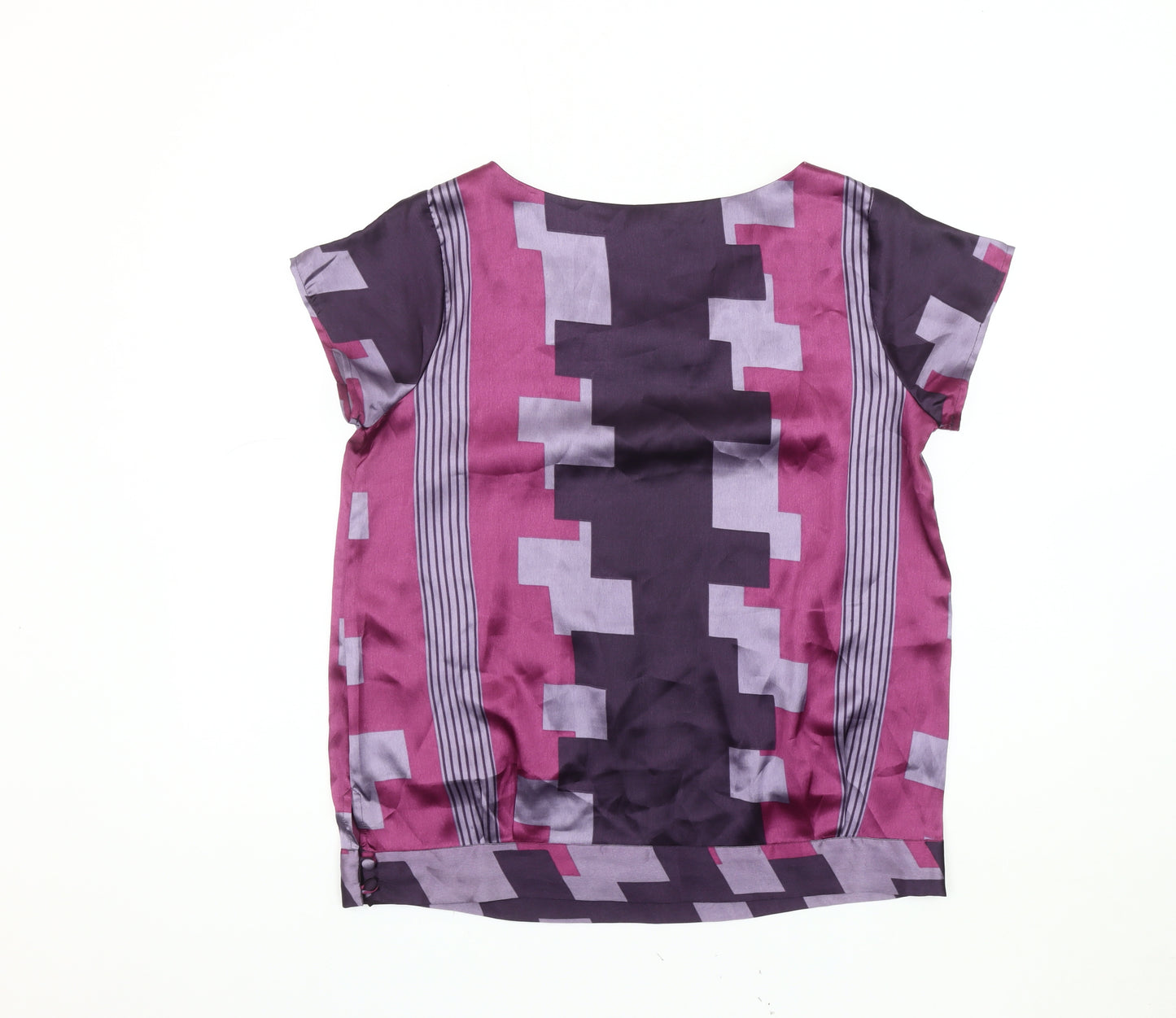 Next Women's Geometric Short Sleeve Top - Size 14