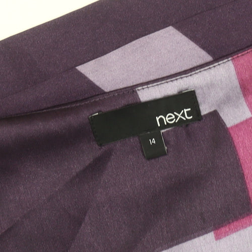 Next Women's Geometric Short Sleeve Top - Size 14
