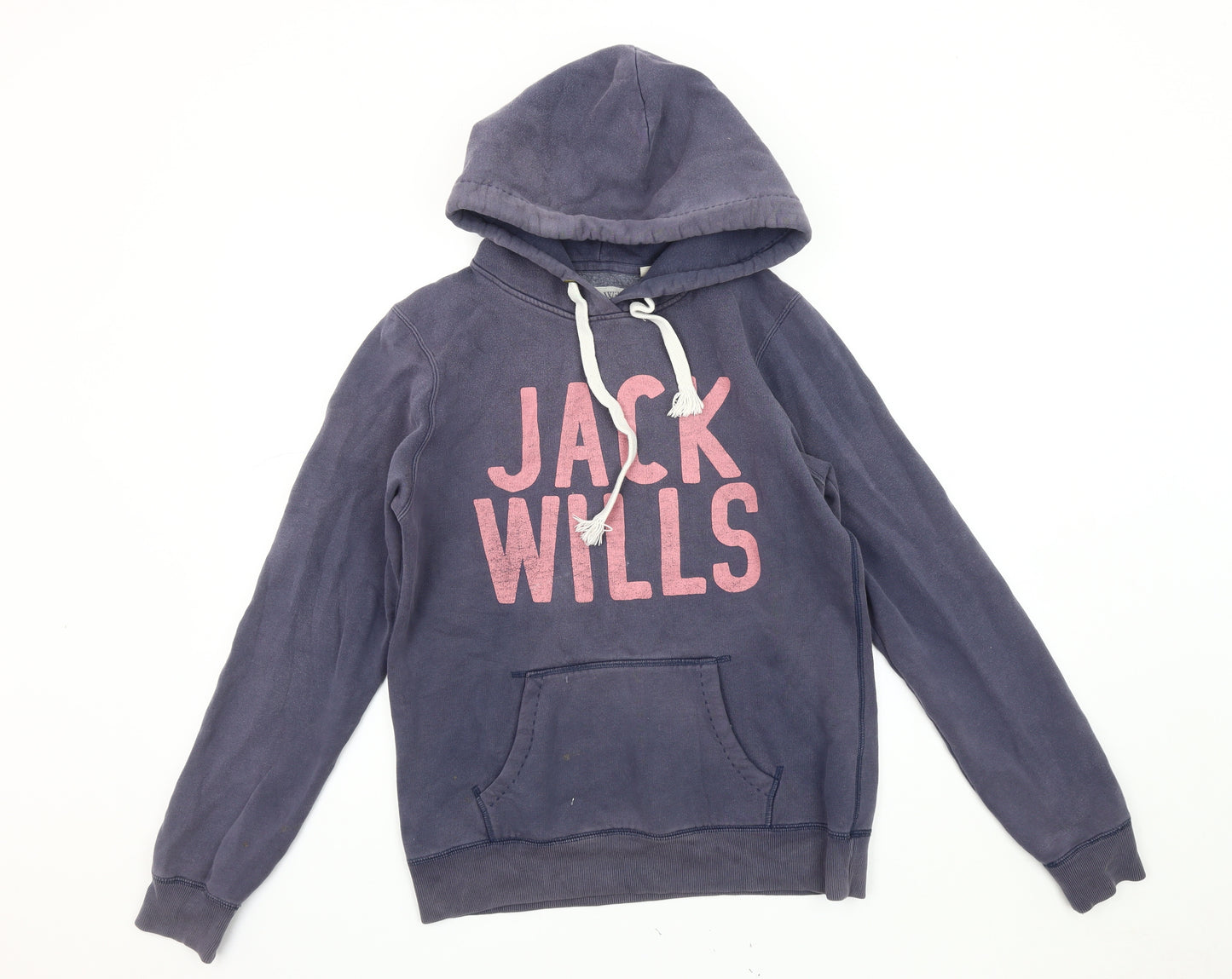 Jack Wills Women's Blue Hoodie, Size 12, Logo Accent