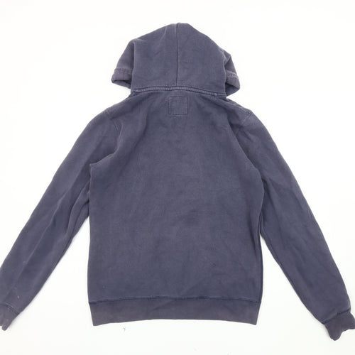 Jack Wills Women's Blue Hoodie, Size 12, Logo Accent