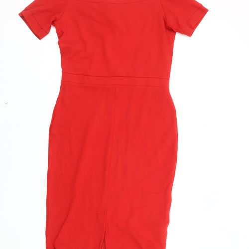 Next Women's Red Sheath Off-Shoulder Dress