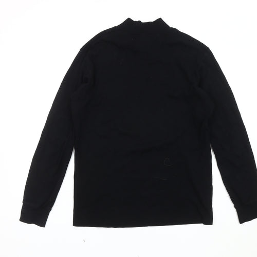 Uniqlo Black Mock Neck Jersey Top M Unisex Adults Casual