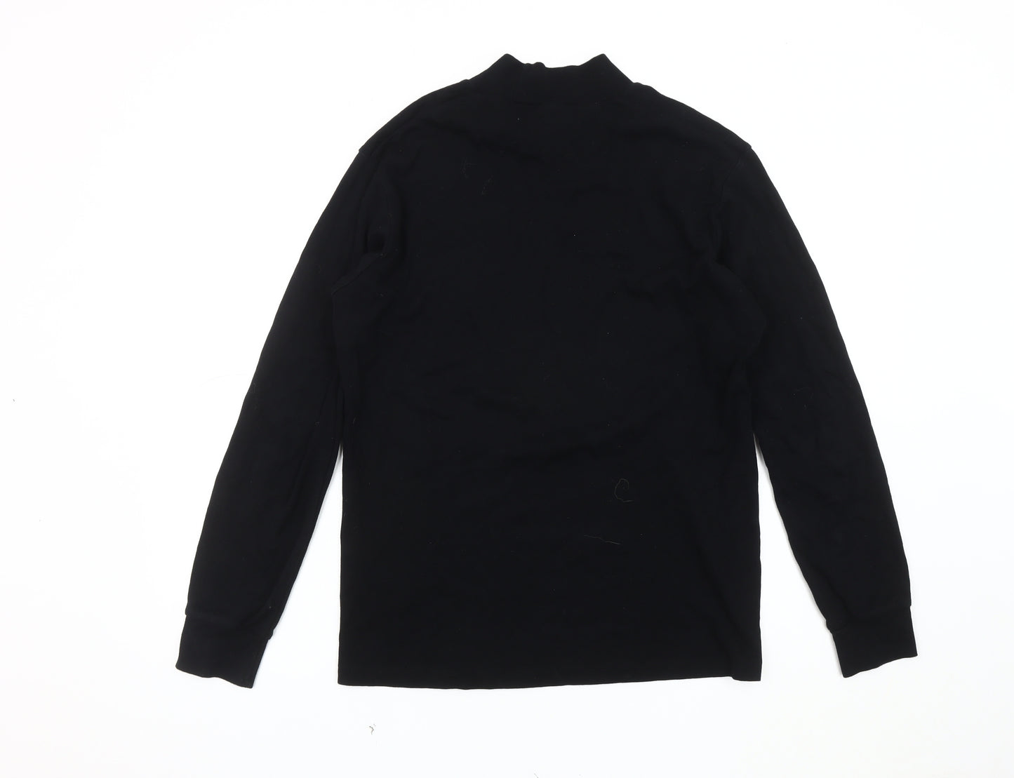 Uniqlo Black Mock Neck Jersey Top M Unisex Adults Casual