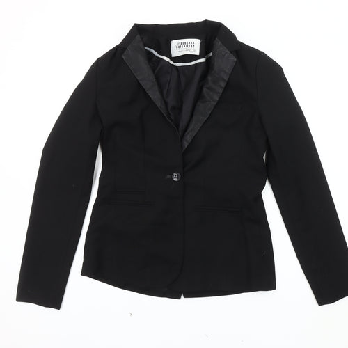 Bershka Women’s Black Blazer, Size L, Lined, Workwear