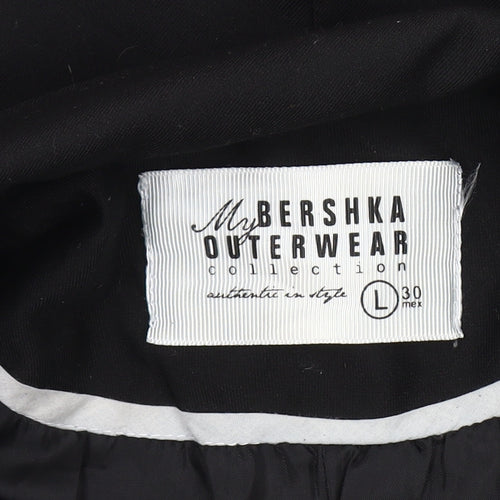 Bershka Women’s Black Blazer, Size L, Lined, Workwear