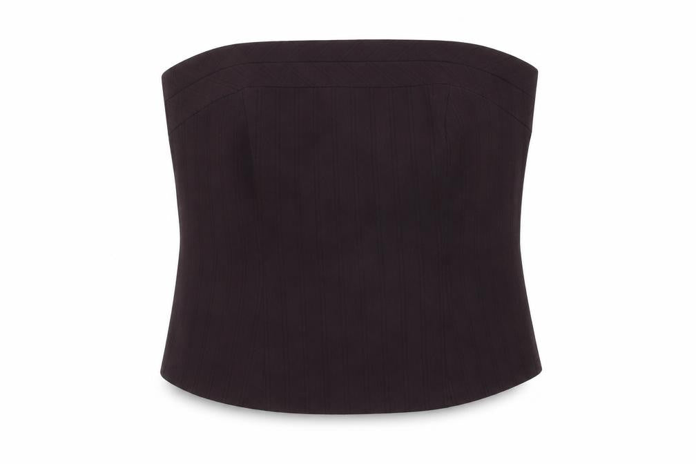 Front view of Next Women's Brown Strapless Top, size 14