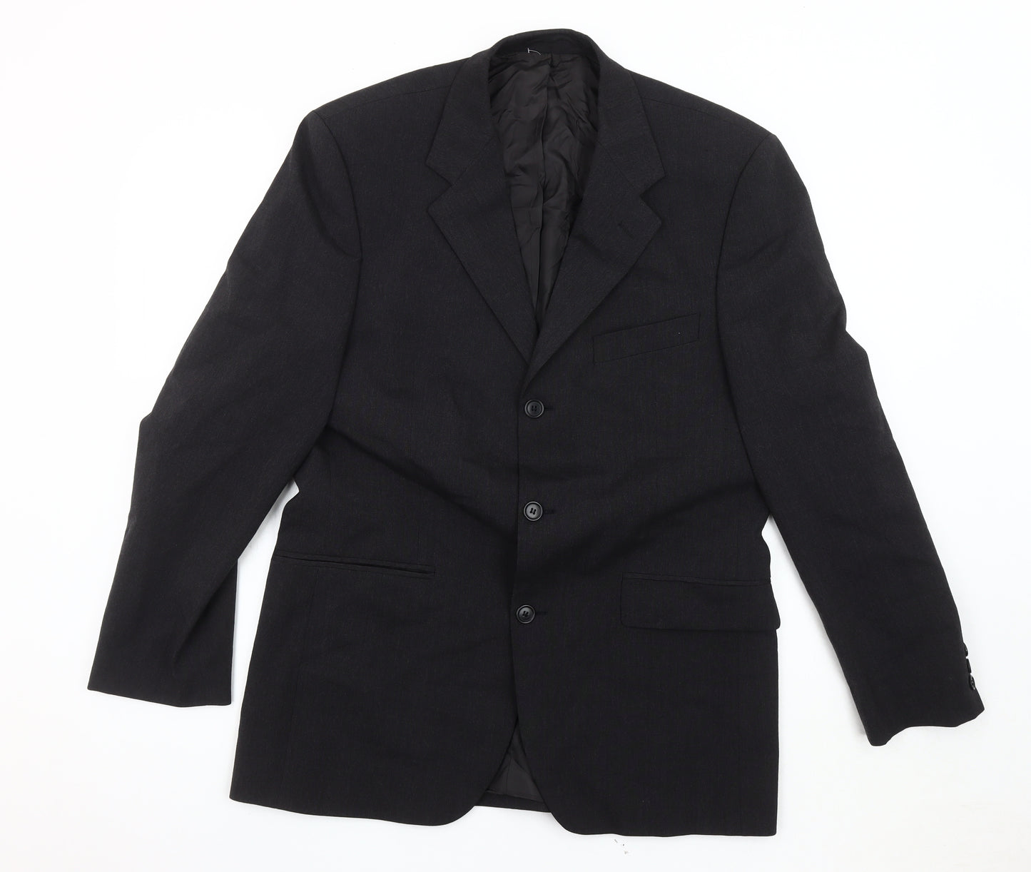 Burton Men's Grey Regular Fit Blazer, 40 in, Classic Style