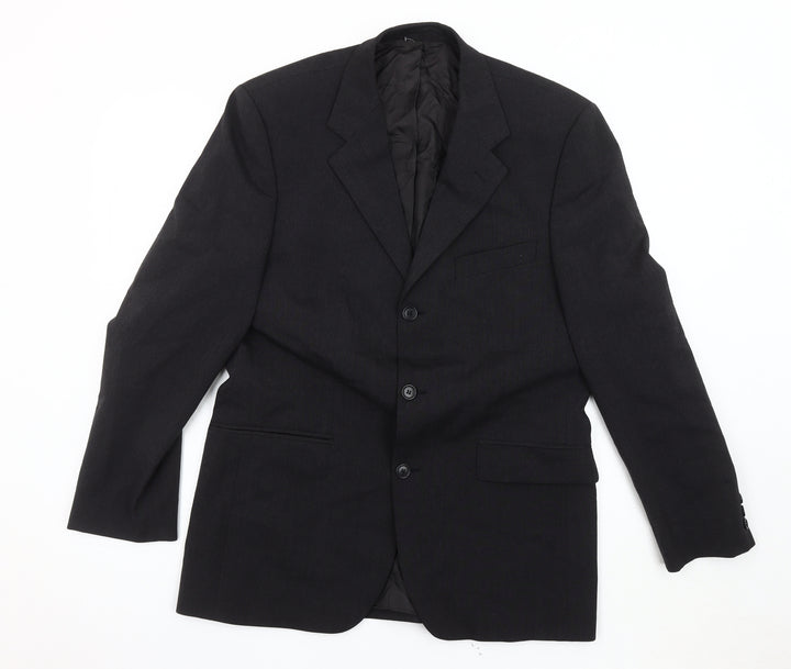 Burton Men's Grey Regular Fit Blazer, 40 in, Classic Style