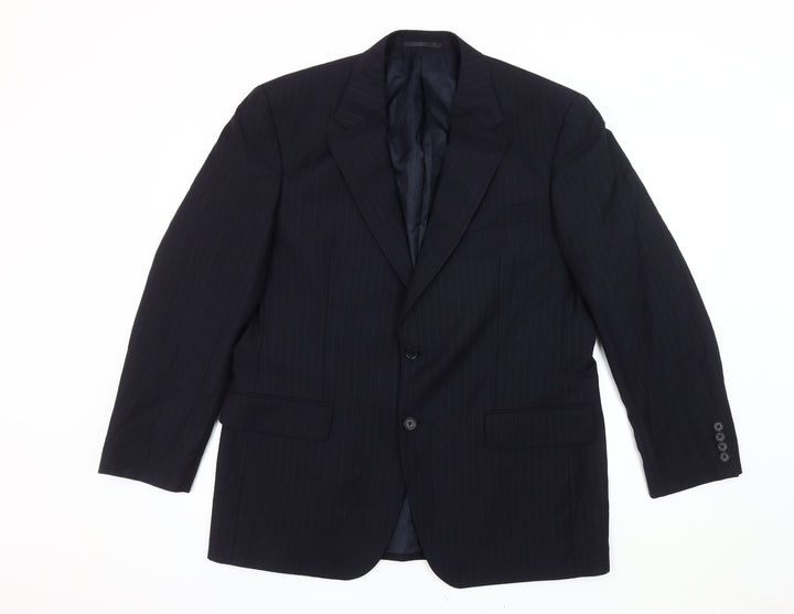 Scott & Taylor Men's Blue Blazer 42S Formal Wool Blend