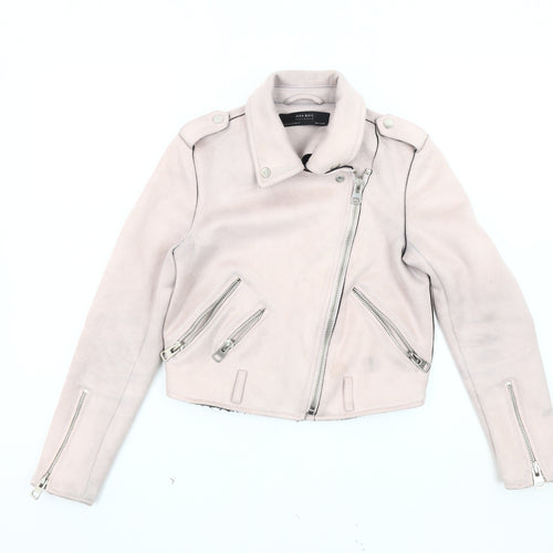 Zara Women's Beige XS Motorcycle Jacket