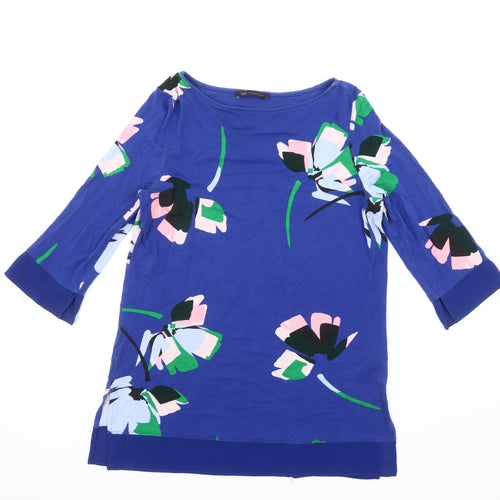 Marks and Spencer Women's Blue Floral Top