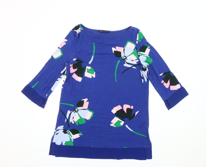 Marks and Spencer Women's Blue Floral Top