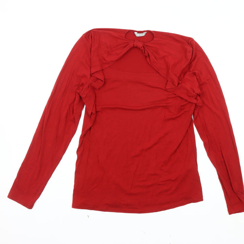 Marks and Spencer Red Long Sleeve Women's Top Size 14