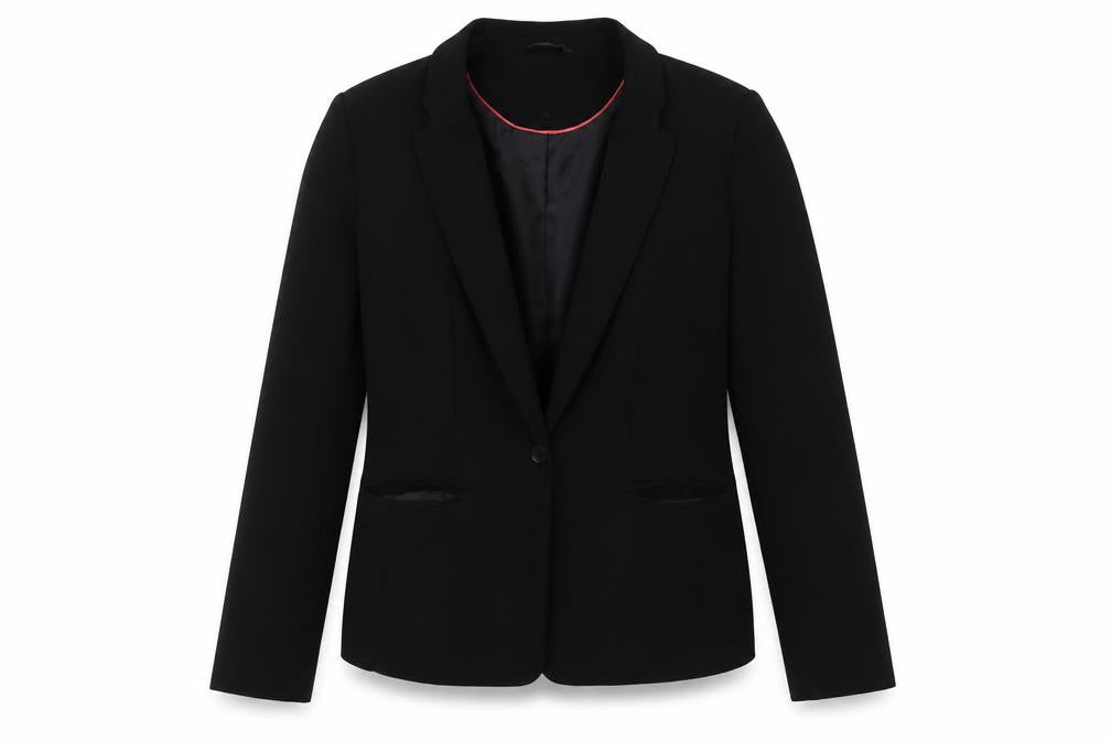 Front view of Next Women's Black Blazer -, size 8, Regular Fit, Lined
