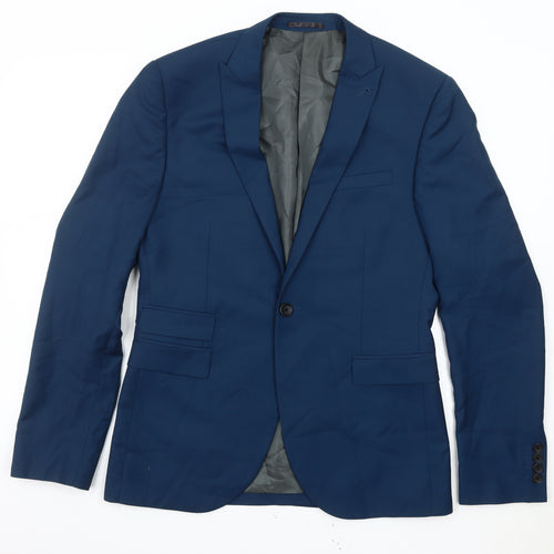 Next Men's Blue Blazer, 38R, Single-Breasted Jacket